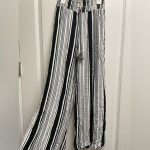 No Boundaries Monochrome Striped Pants